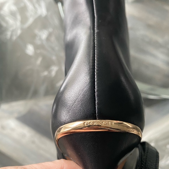 Coach Roma Soft Shine Calf Boot Size 8.5 Black NWT - Picture 2 of 14